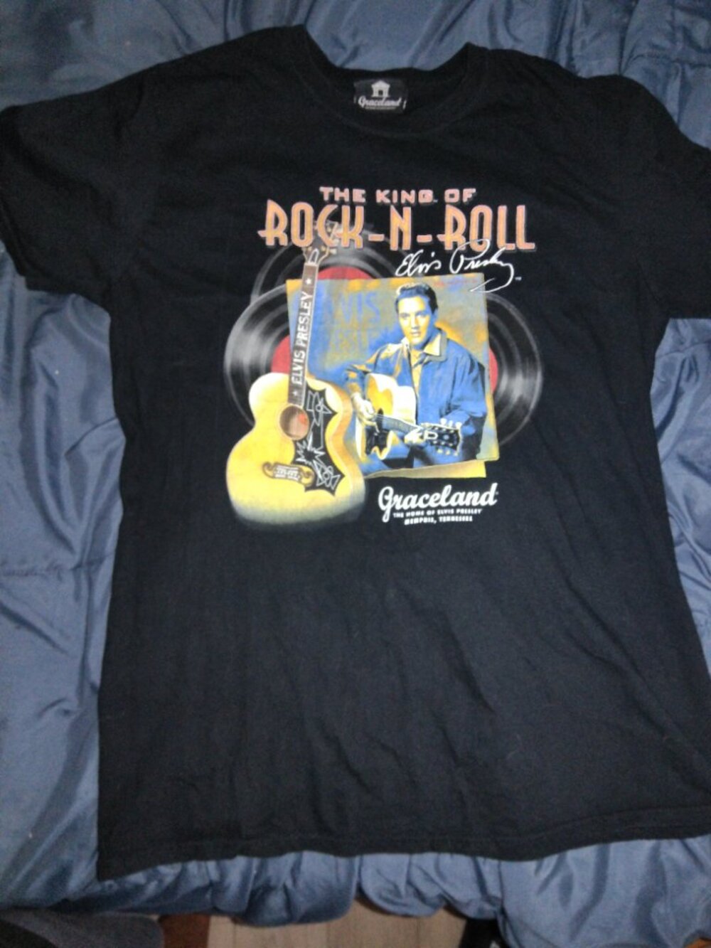 2018 Mens Large Elvis Graceland T Shirt-Good Condition-No Tags